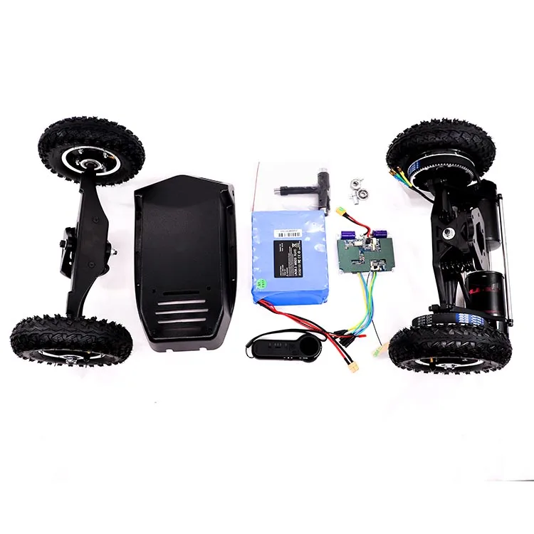 

build off road electric skateboard parts diy belt motor controller 18650lithiu10Ah battery electric skateboard battery enclosur