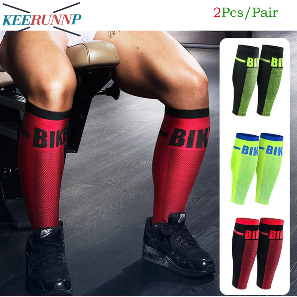 

2Pcs/Pair Leg Compression Sleeves for Soccer Sports,Calf Shin Guard Footless Compression Socks Support for Shin Splints,Running