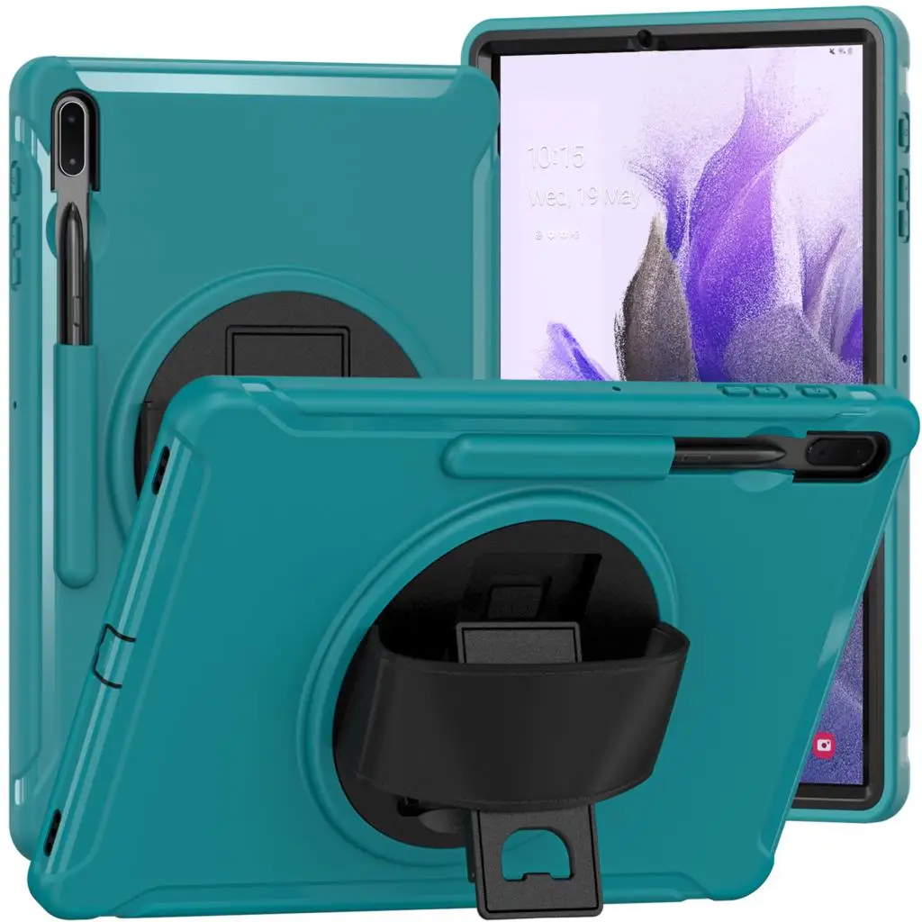 

Case For Samsung Galaxy Tab S7 FE 12.4 SM-T730 SM-T735 T730 S7 Plus SM-T970 T975 S8 plus X800 X806 Shockproof Armor Cover Tablet