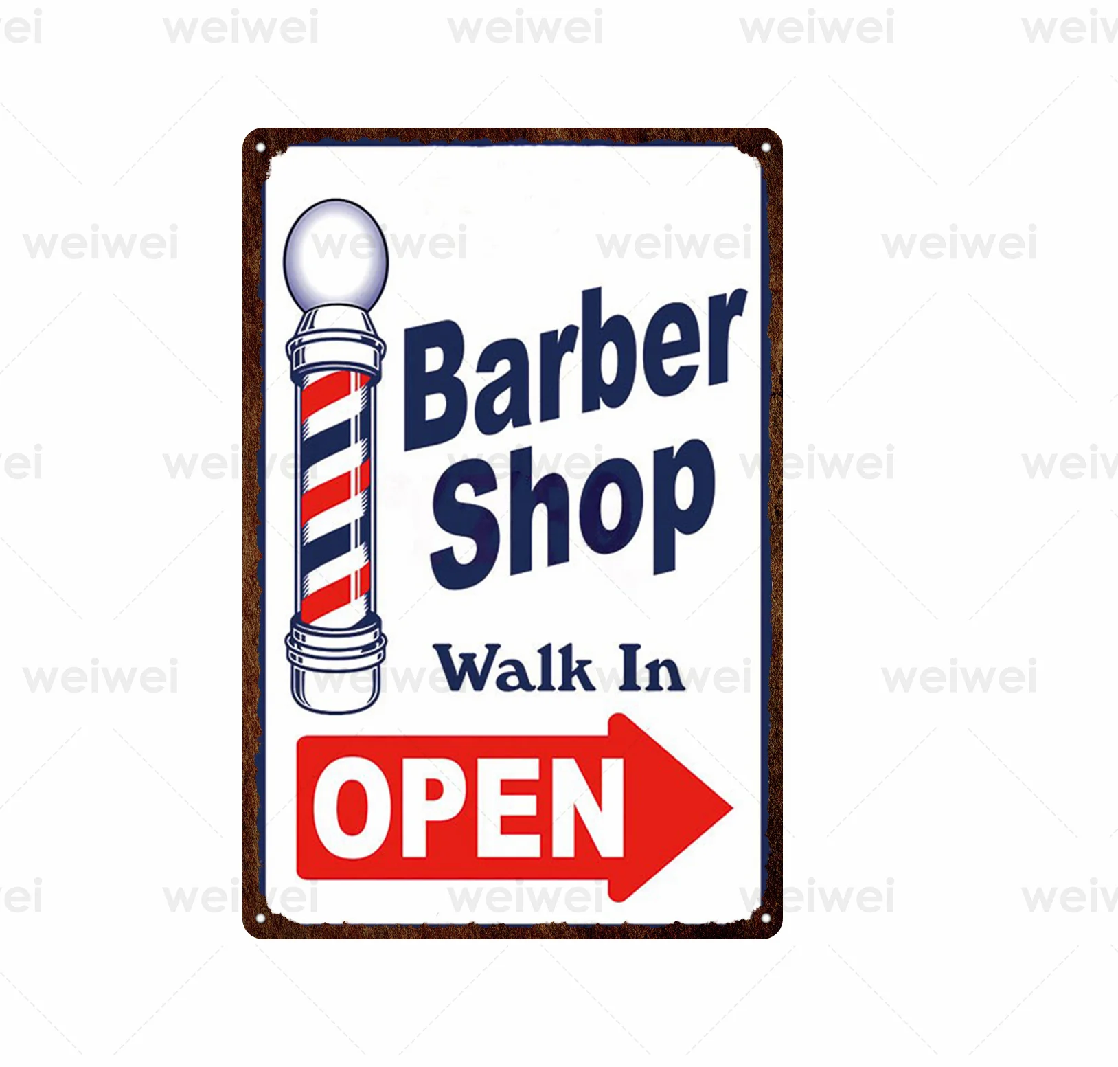 Металлическая Оловянная табличка для парикмахерской винтажная дверная Постер в