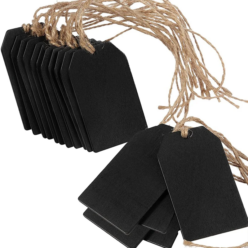 

Chalkboard Tags Hanging Wooden Mini Chalkboard Signs , Hanging Chalkboard Labels,Message Tags, Black