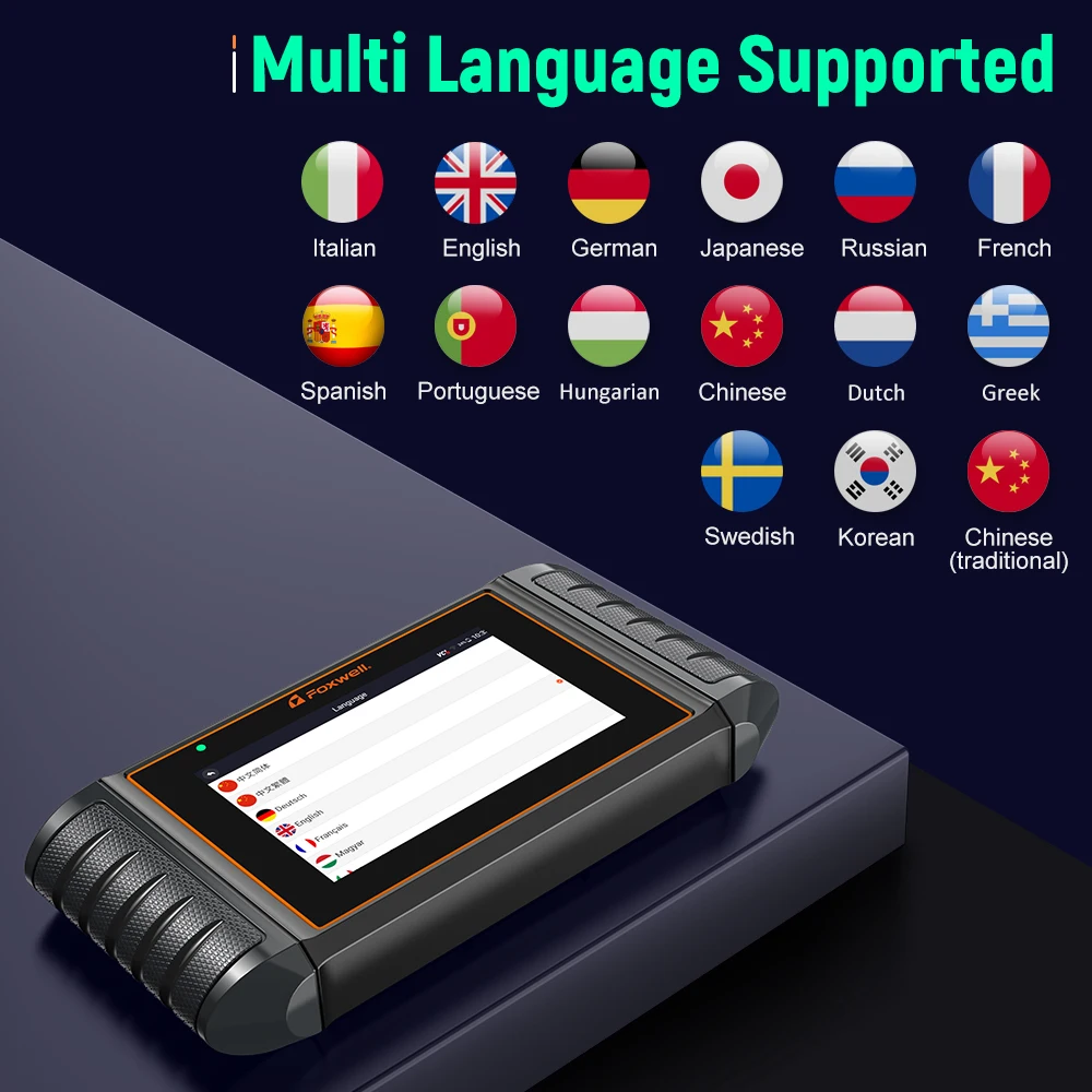 Foxwell NT706 OBD2 сканер для ABS SRS трансмиссионный двигатель мульти система считыватель
