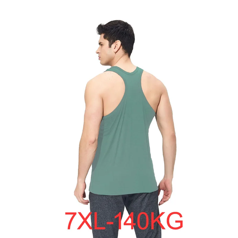 

Summer new men's plus sizes 6XL 7XL Tank Tops cotton quality camisole skin-friendly viscose base casual vests