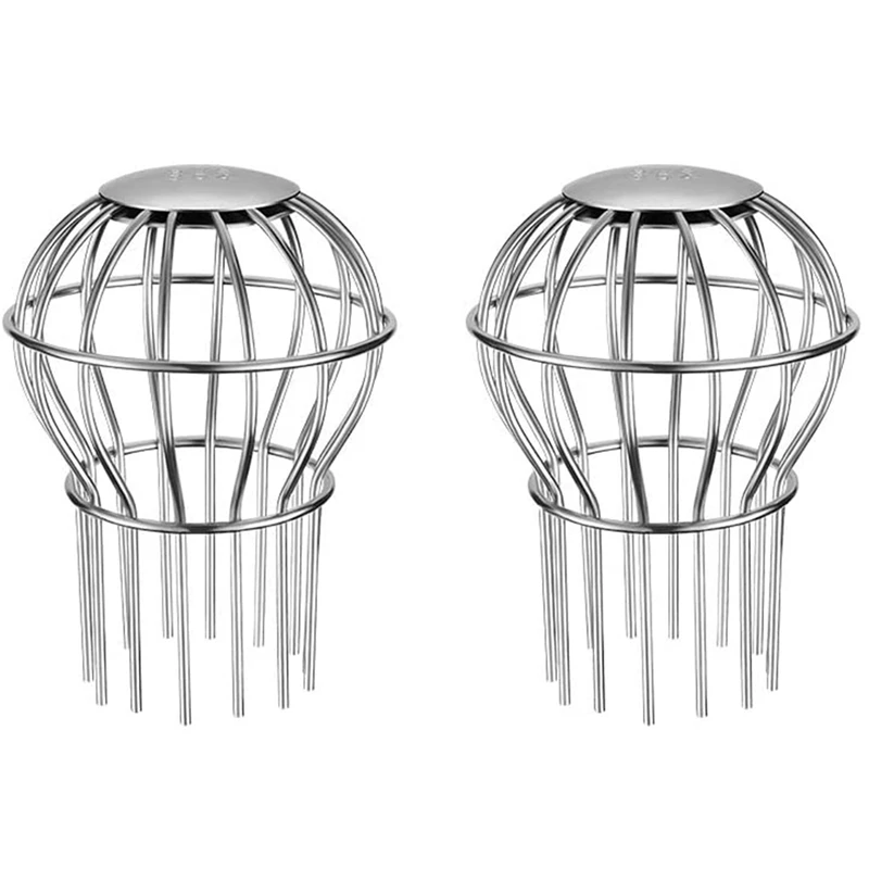 

2Pcs 304 Stainless Steel Gutter Guards Keeps Gutter Downpipes Clear Of Blockages From Leaves, Moss, And Other Debris