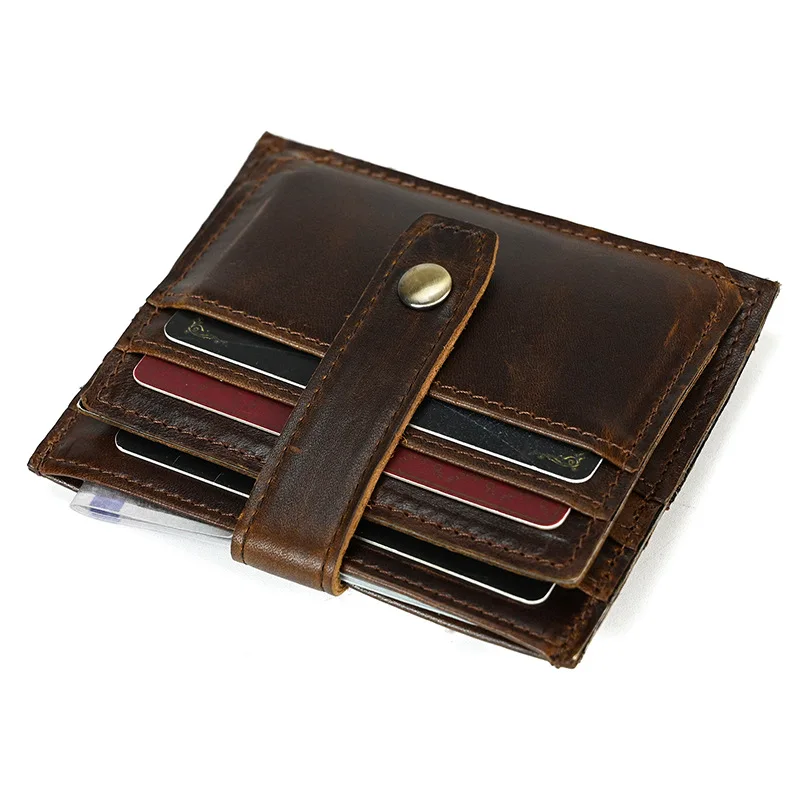 

Мужской деловой кошелек, роскошный бумажник из натуральной кожи, складной держатель для монет, кредитных карт, удостоверения личности, Rfid