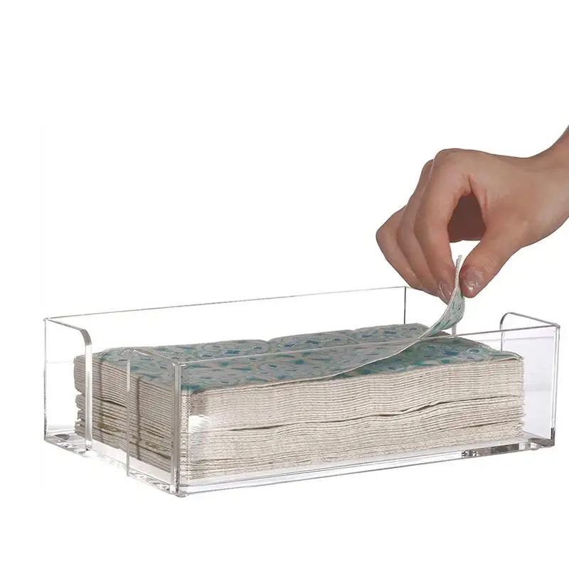 

Napkin Holders For Kitchen Clear Acrylic Napkin Dispenser Holders Household Flat Paper Napkin Tray Clear Acrylic Flat Napkins