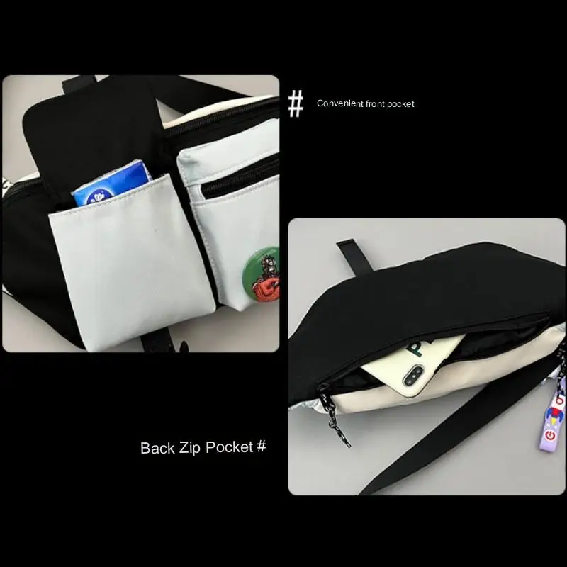 Macaron Chest Bag for Couple Sports and Leisure, Large Capacity,Versatile,and Convenient Phone Sling Travel Crossbody Tote