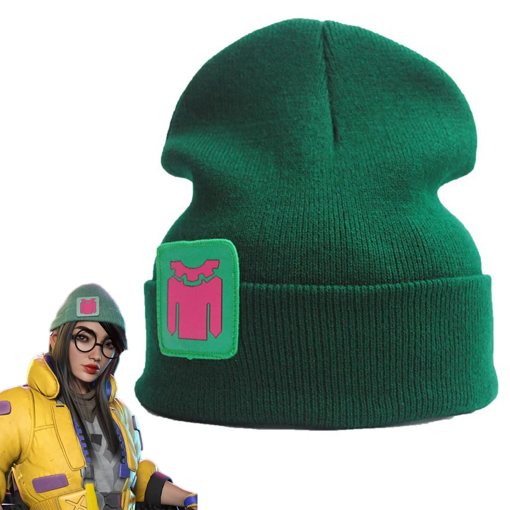 

Game VALORANT Killjoy Cosplay Hat For Women Men Winter Warm Knitted Beanie Hats Hip Hop Ski Skull Caps Christmas Gift