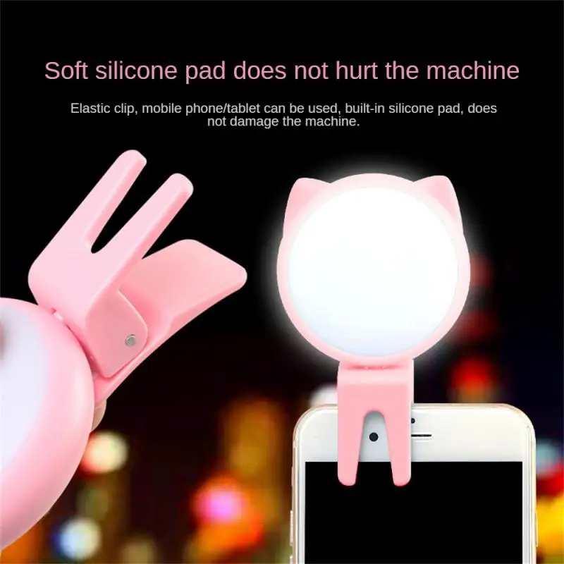 

Portable Fill Light Mobile Phone Flashes Selfie Lights LED Video Light Camera Light Cute Panel Lamp Photography Zoom Lighting