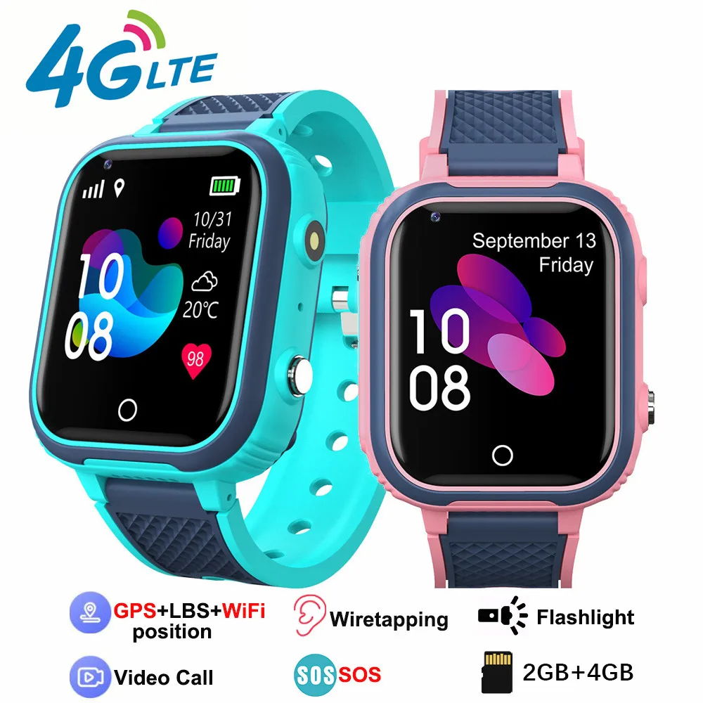 

4G Kids' Watches Smart Watch Phone HD Camera Video Call SOS GPS WIFI Bluetooth Location IP67 Waterproof Sports Reloj Inteligente