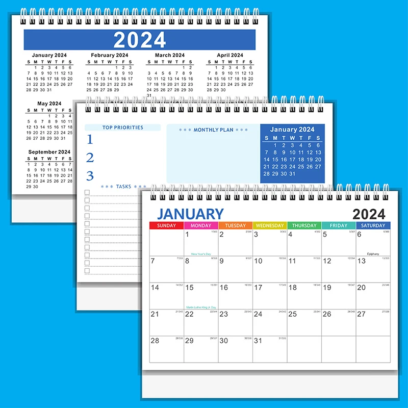 

2024 настольный календарь, блокнот, простой настольный календарь, 365 дней обратного отсчета, расписание, книга