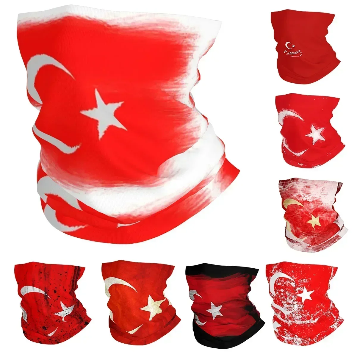 Бандана с флагом Республики Турции маска принтом шарф теплая Балаклава для езды