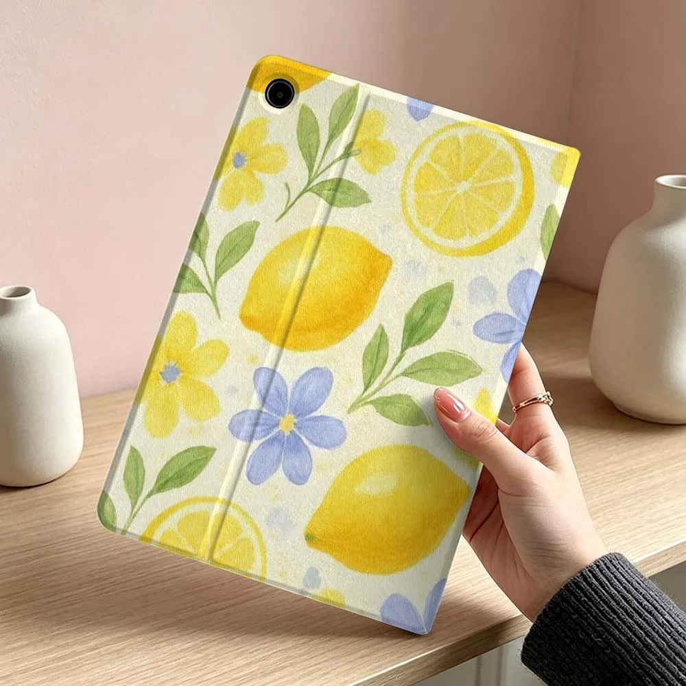Фото Чехол для планшета Samsung Galaxy Tab S11 S10 S9 S8 S7 S6 A11 A9 A8 A7 Ultra Lite FE Plus с дизайном в виде лимонов, мягкий, с рисунком лимона №4