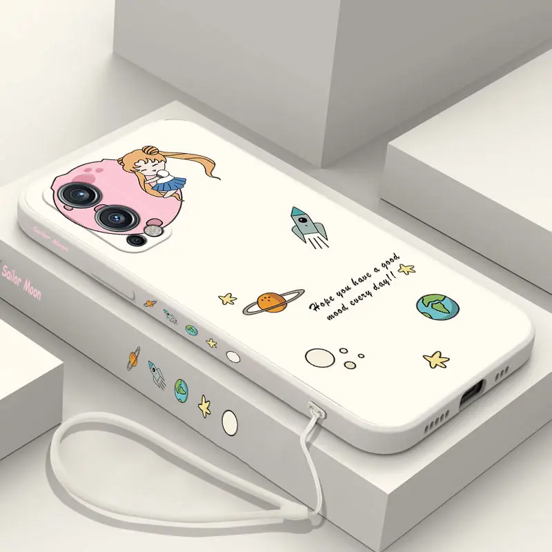 

S-Sailor MoonS Phone Case For Oneplus 10 10R 10T 9R 9RT 9 8T 8 7 7T Pro Nord 2 CE Lite 5G Liquid Silicone Cover