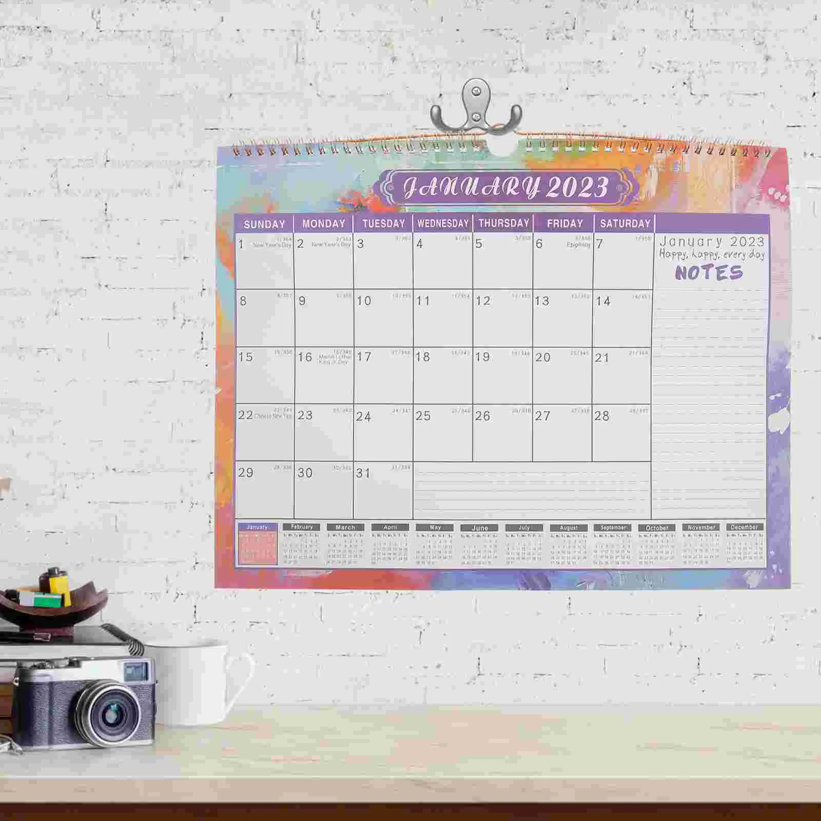 

Calendar Wall Planner Hanging 2023 Monthly Year Organizer Memo Planning Calendars Office Do List Note Journal Months Daily