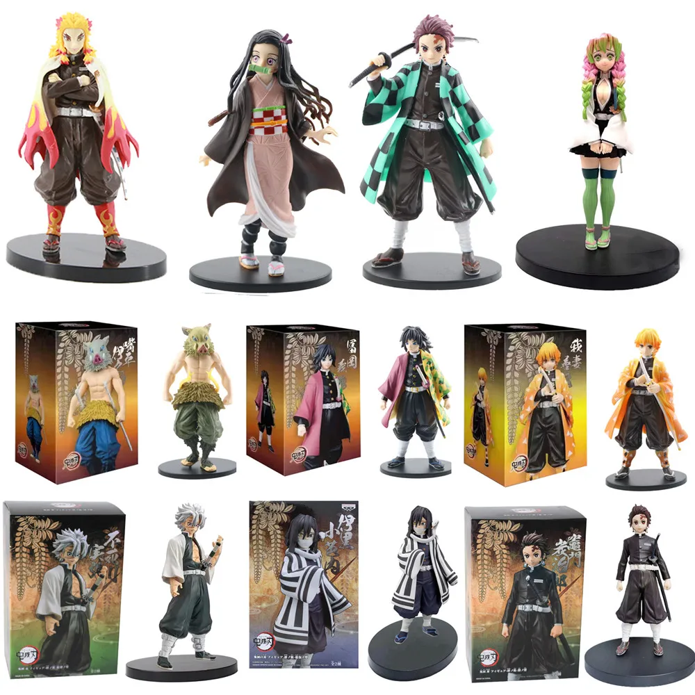 

Anime Figure 16cm Demon Slayer Kamado Tanjirou Nezuko Action Figures PVC Model Toys Zenitsu Figurine Inosuke Kimetsu No Yaiba