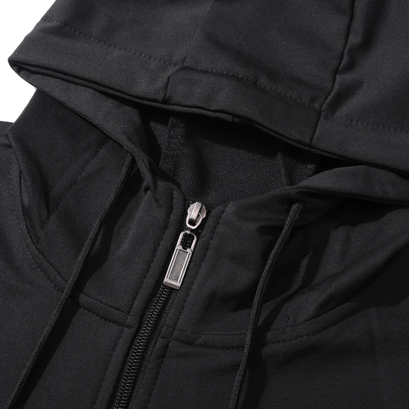 Мужской спортивный костюм черный с брюками в стиле хип-хоп |