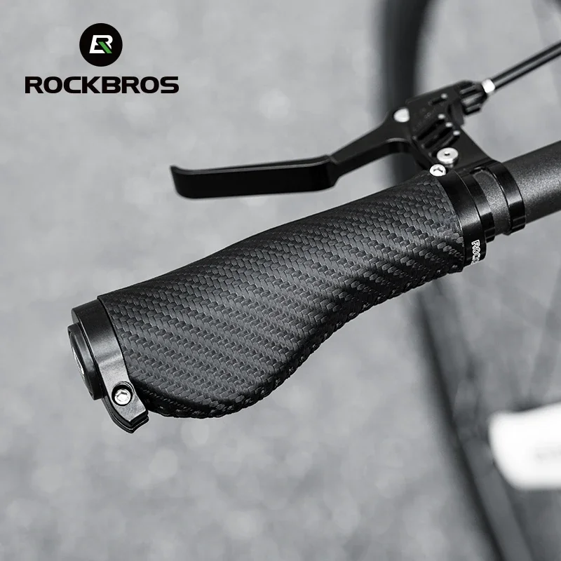 Фото Велосипедные ручки ROCKBROS, из искусственной кожи, Нескользящие, удобные, для горных велосипедов №2