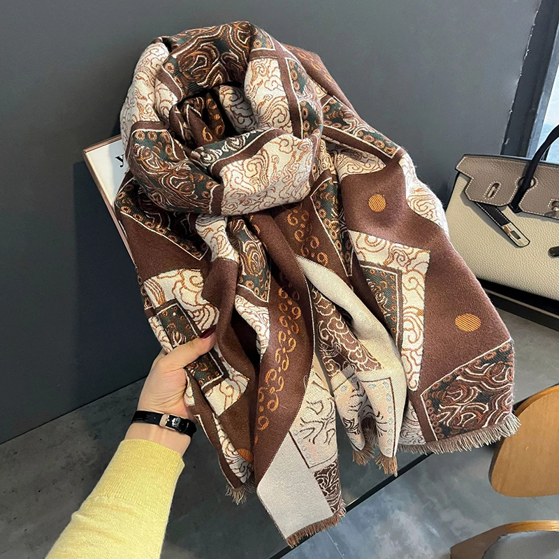 

Роскошный брендовый мягкий кашемировый шарф подходит для женщин Зимний дизайн шаль и оберточная ткань Bufandas теплое толстое Хлопковое одеяло cl