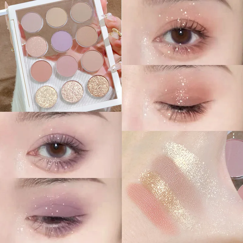 

Xixi 12 Color Eyeshadow Palette Low Saturation Multi-color Versatile Pearl Matte Glitter Eyes Makeup