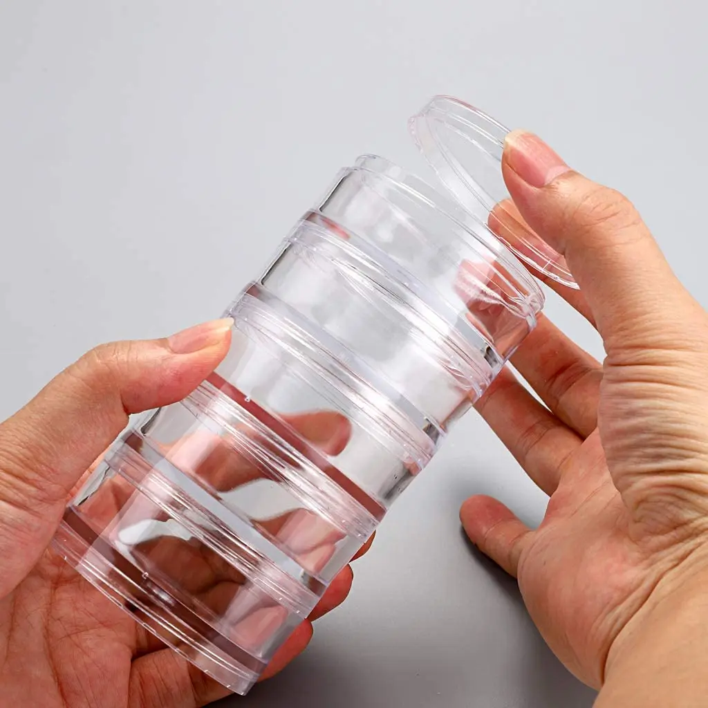 

Маленькая шкатулка для хранения ювелирных изделий, многослойная стойка для хранения, круглый пластиковый органайзер для браслетов, серег, ...