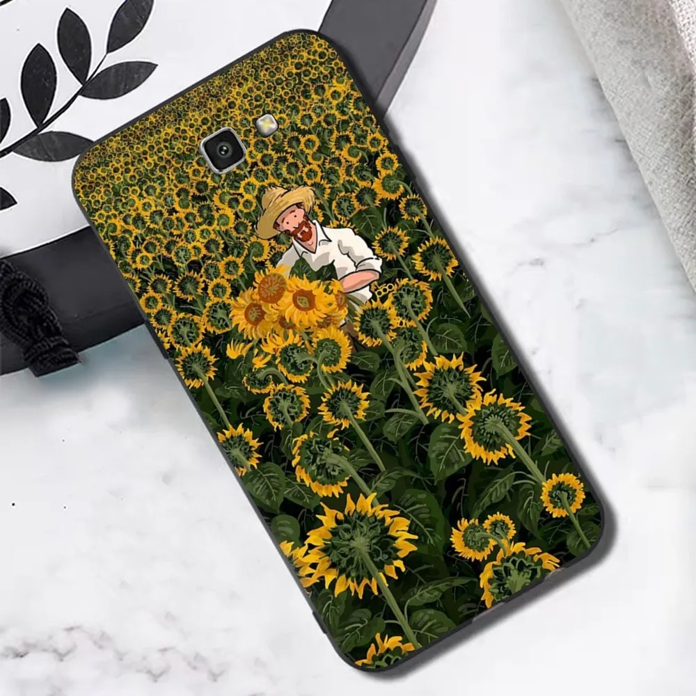 igraficzne etui na telefon Van Gogh Sunflowers do Samsung J 7 plus 7core J7 neo J6 prime J4 J5 Mobile Cover