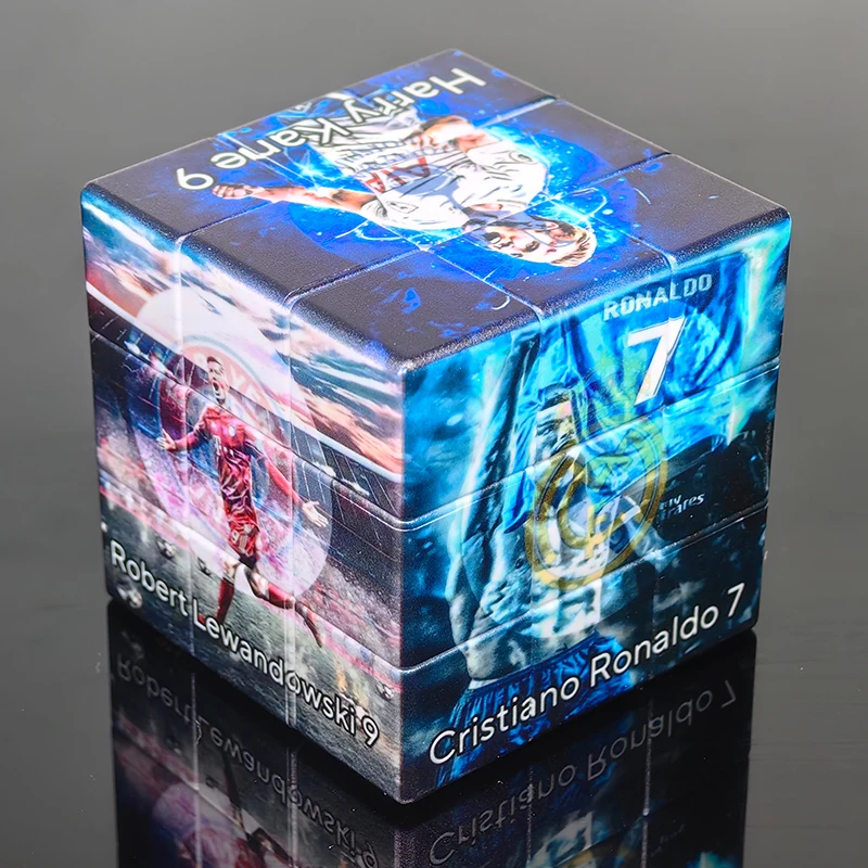 

3D 3x3x3 Printing Football Player Diagram Mixed Element Flip 3x3 Puzzle Cube Kids Reliever Speed Cube Fidget Toy