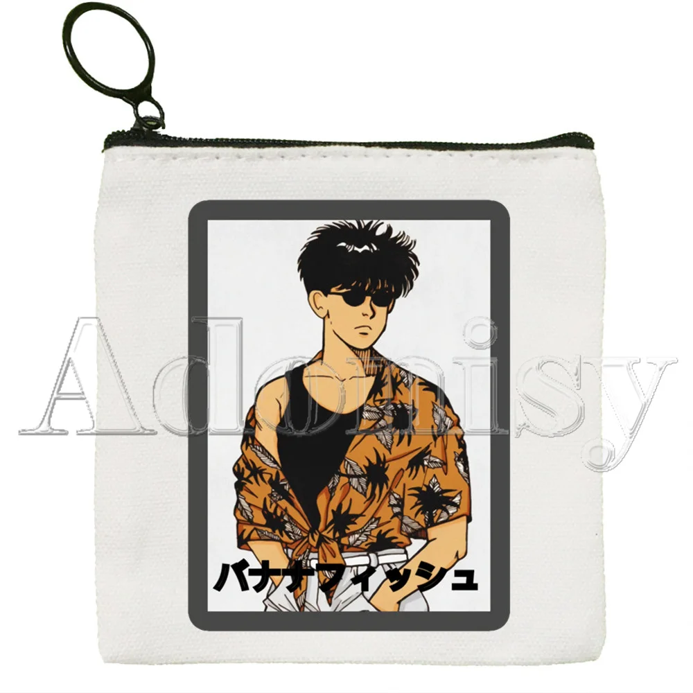 Banana Fish Key Bag Classic Animation Printing  Zipper Storage Bag Customized Print