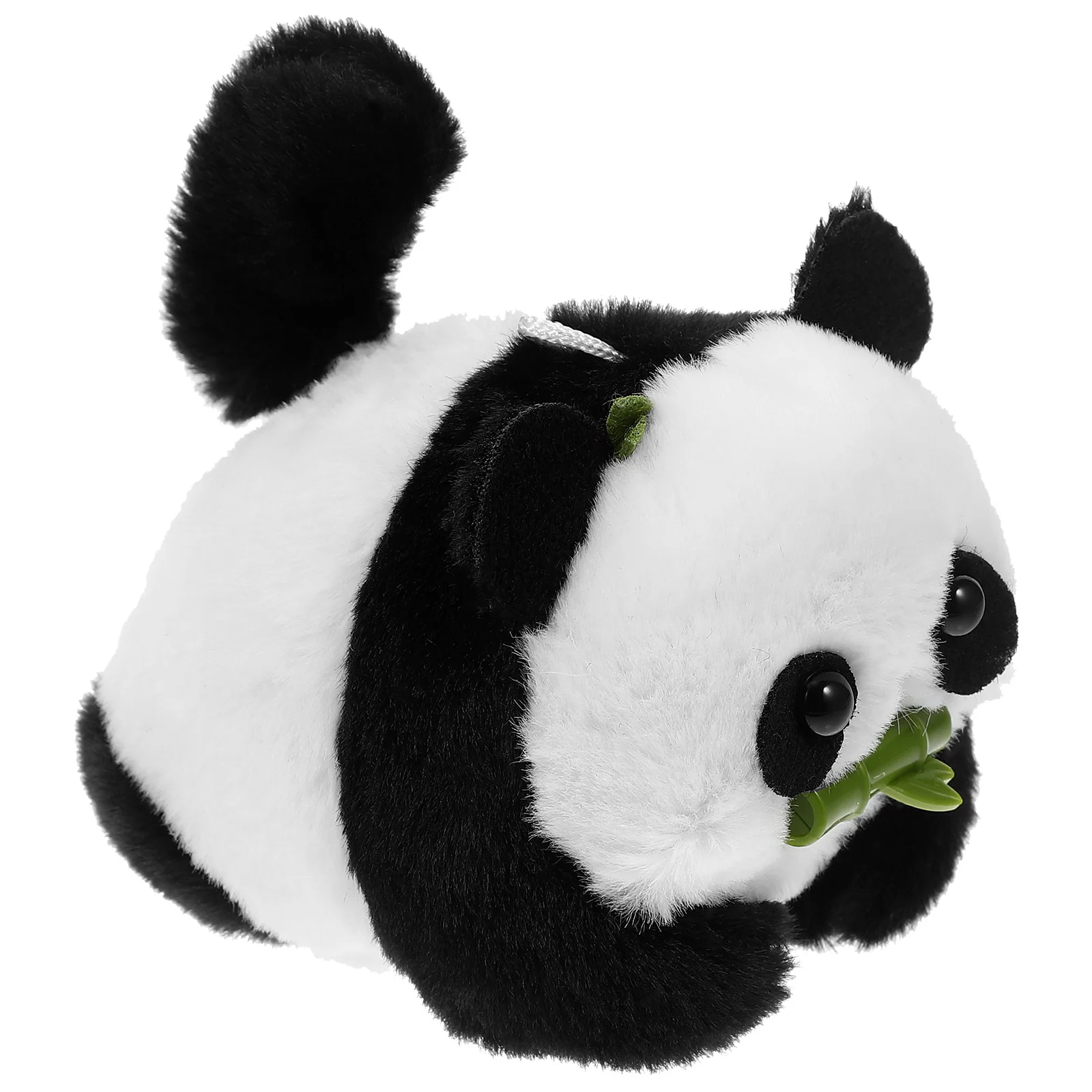 

Panda Adorable Bag Pendant Key Tail Wagging Animal Plush Keychain Backpack Fob