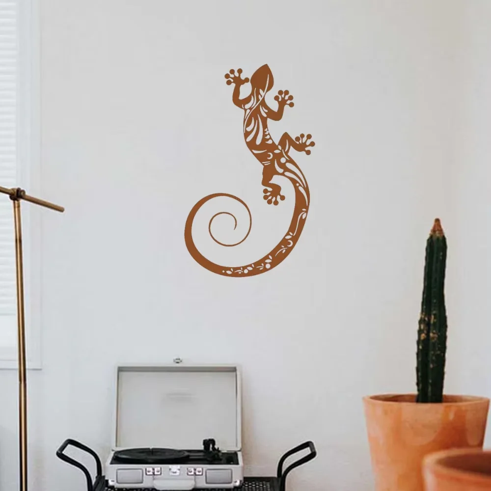 Металлическая 3D ящерица настенный Декор для дома гостиной спальни офиса