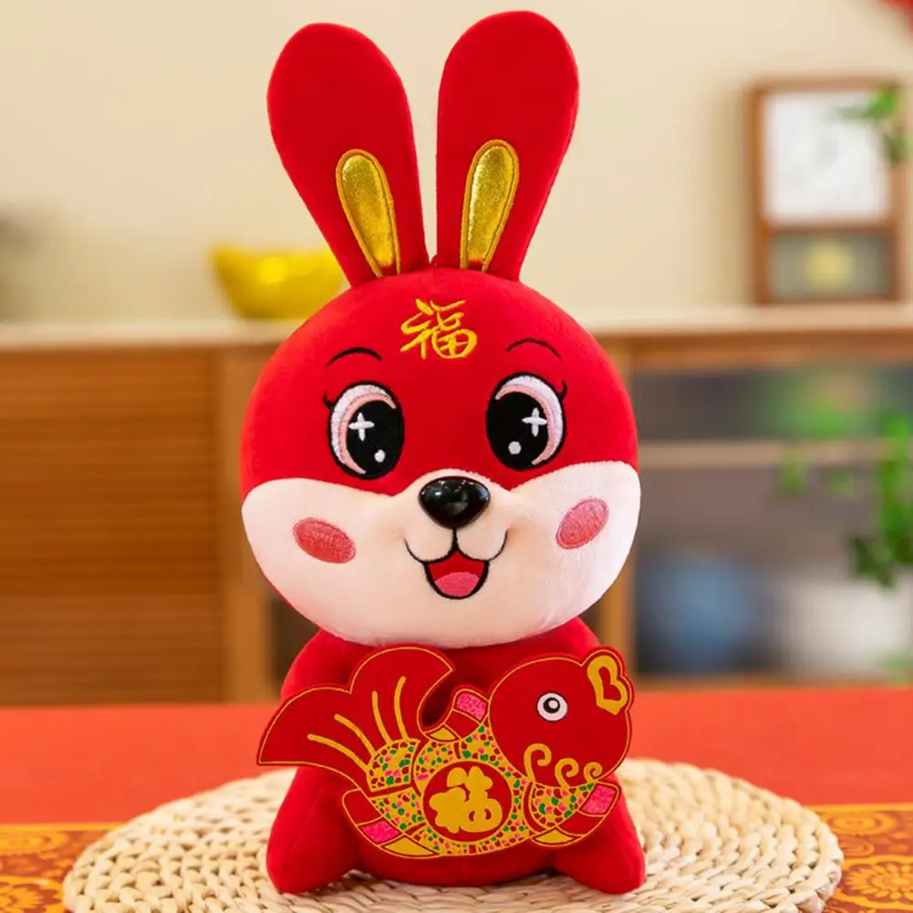 

Симпатичная плюшевая подушка для куклы, мягкая игрушка-кролик 2023 года, плюшевая игрушка, украшение для дома