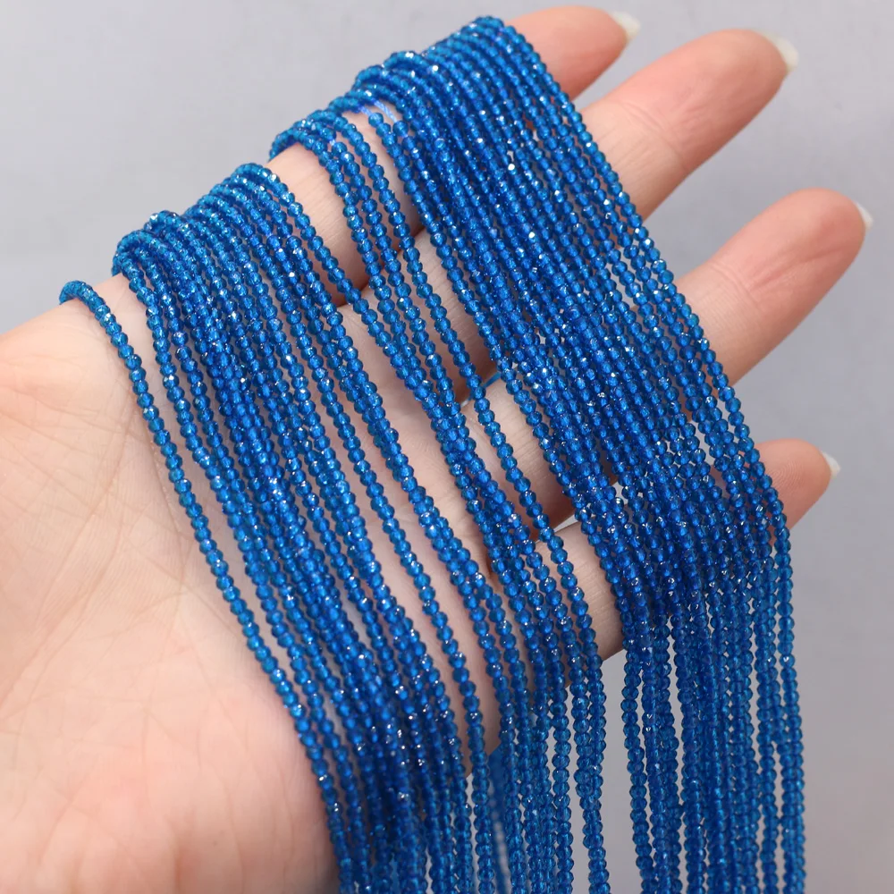 

3PC Natural Semi-precious Stones Bead Blue Spinels Loose Stone Beads for Jewelry Making DIY Bracelet Necklace Size 2mm