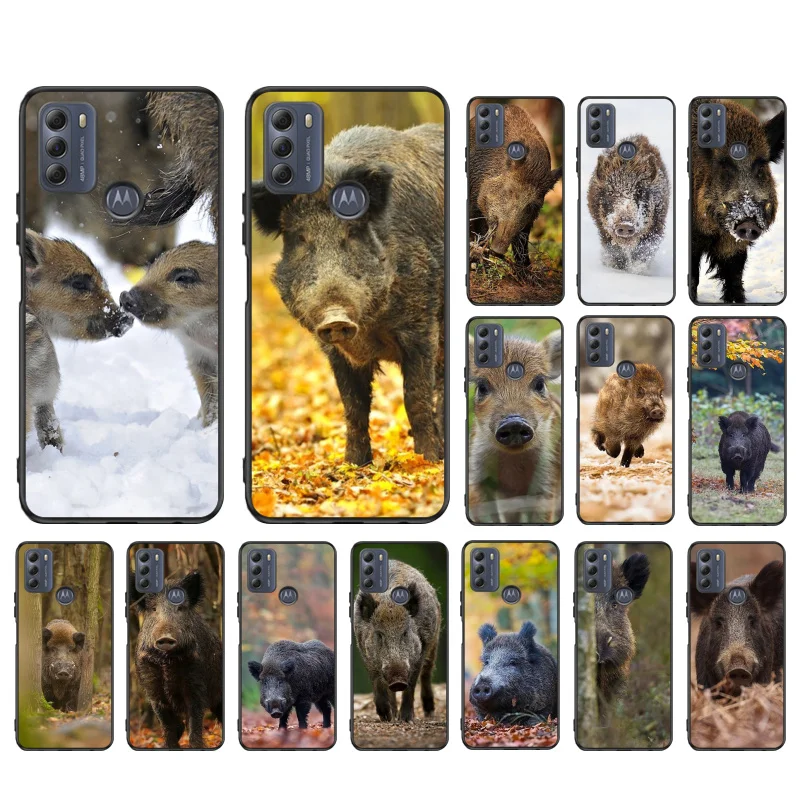 

Wild boar Phone Case for Motorola Moto G7 G8 G9 Play G7 Power G8 Plus G30 G10 G100 G60 G20 G Stylus G Pure