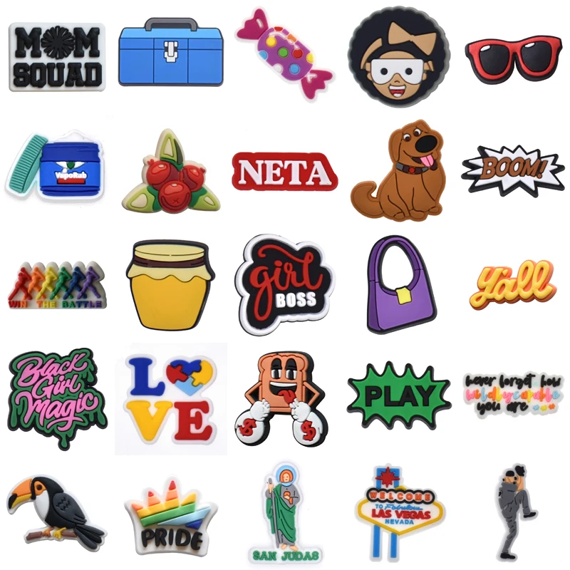 

Shoes Accessories Gifts Wholesale Bulk Packs Women Charm Girl Shoe Charms Boy Men Set Jeans Para Pins Kids Decorations for Crocs