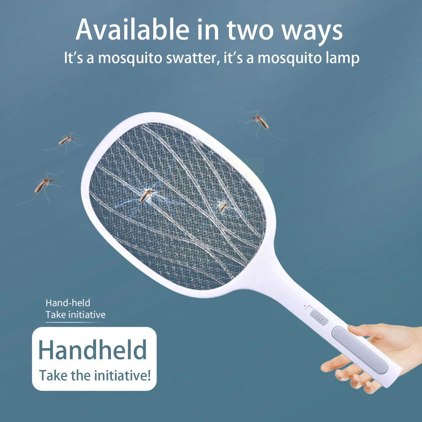 

3000v Electric Mosquito Racket Killer Mosquito Bug Zapper Mosquito Killer Three-layer Mesh Lamp Fly Swatter Killer For Home K9v2