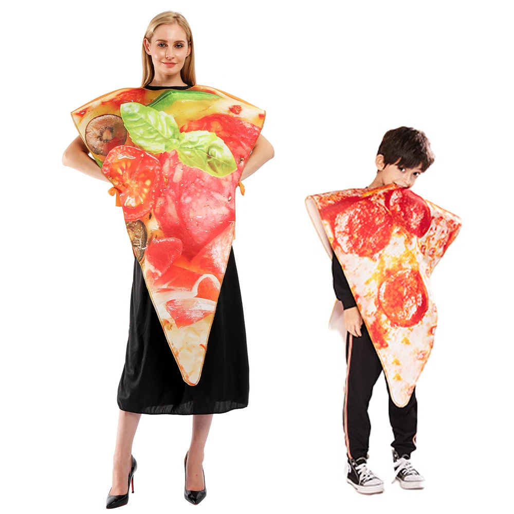 

Halloween Pizza Fun Spoof Mural Cosplay Costume Adult Children Performance Clothing Campus Event Performance Christmas Carnival