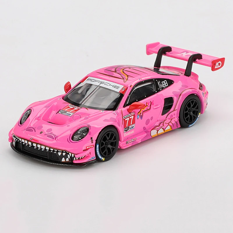 Фото MINIGT 1/64 911 GT3 R # Модель автомобиля 77 AO Racing 2024 IMSA ROAD MGT1052-CH, литая под давлением, из сплава, игрушка для мальчиков, подарок, декор №3