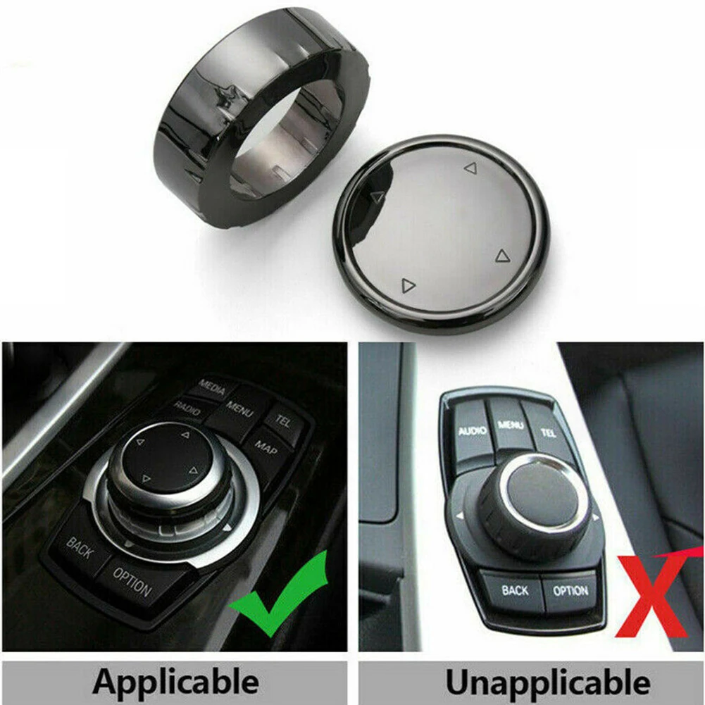 

1Pcs IDrive Multi Media Knob Cover 7-key Ceramic Black For 3 Series 5 Series 1 Series For BMW X1 X3 X4 X5 X6 1 2 3 5