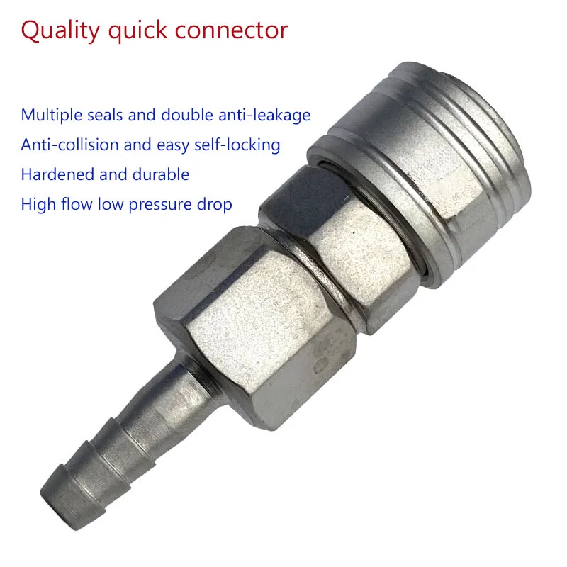 

1PC Pneumatic Fitting C Type Self-locking Quick Coupling Full Metal Connector Coupler For Air Compressor Pneumatically Equipment