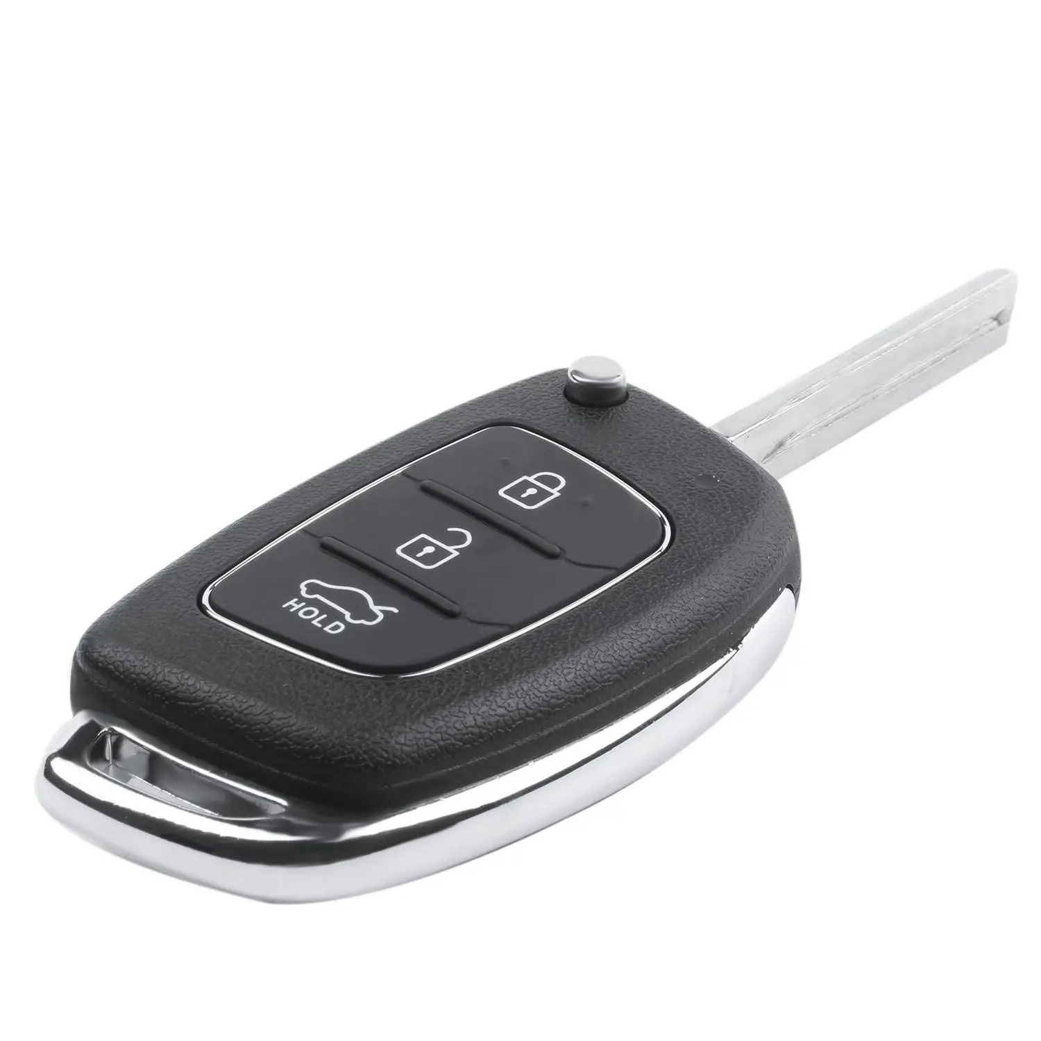 

Откидной Чехол для ключа HYUNDAI ix45 Santa Fe, брелок для дистанционного управления, черный, с 3 кнопками
