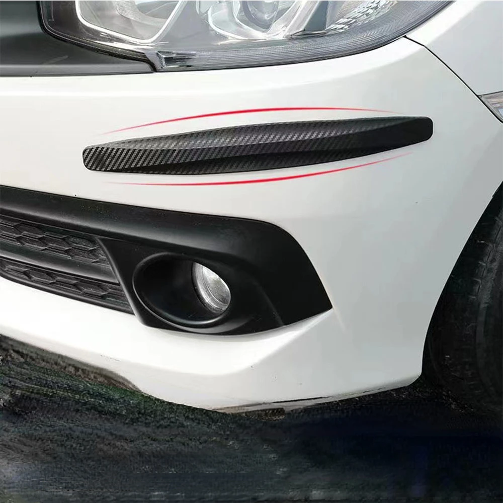 

2pcs Car bumper anti-collision strip universal body four-corner front bumper front lip rear bumper anti-scratch rubber strip