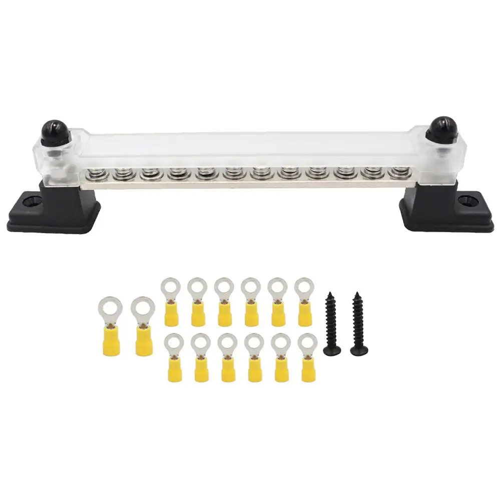 

130A/AC 150A/DC 8/14 Клеммная шина, высокоточная шина постоянного тока, 12-48 В, медная Клеммная колодка для распределения электроэнергии для автомоби...