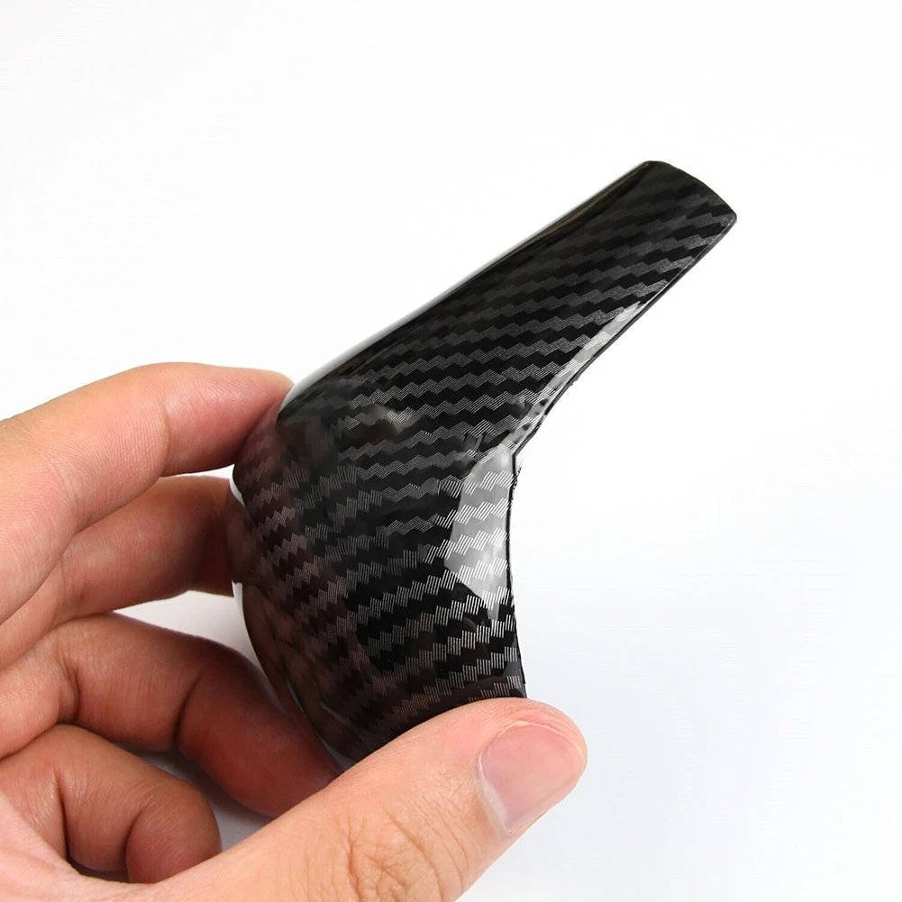 

Carbon Fiber Gear Shift Lever Knob Cover Cap Trims For A4 B8 A5 A6 C6 Q5 Q7 Car Shift Lever Knob Cover Trim Interior Access