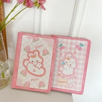 grid style pink peach rabbit bunny cherry tablet case for ipad air 1 2 3 mini 4 5 6 2017 2018 2020 8 3 12 9 cover