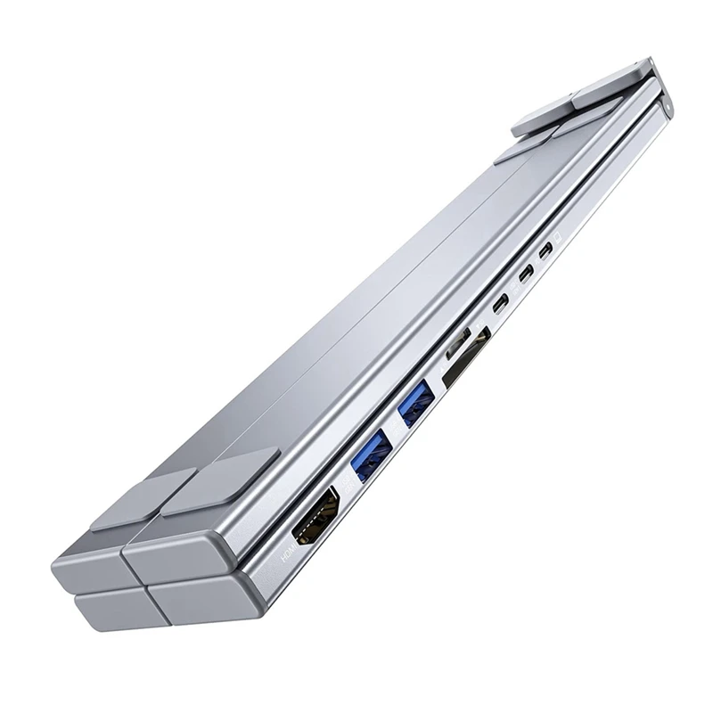 Eight в одном USB C Док-станция для ноутбука Подставка C-концентратор Регулируемая