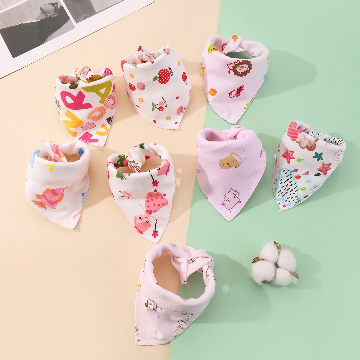 Детские Хлопковые Нагрудники Для Новорожденных Мягкие Дышащие Водостойкие