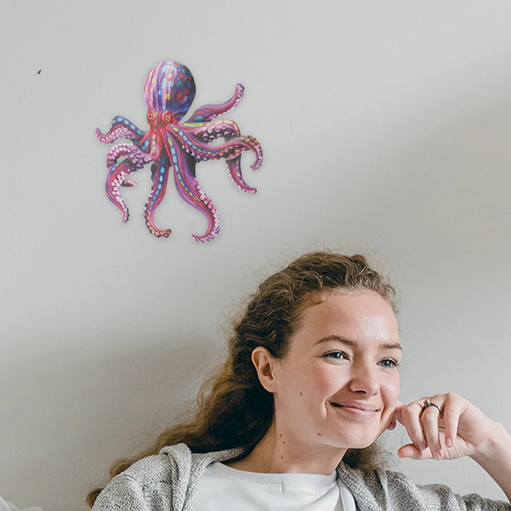 2 шт. цветной железный настенный кулон в виде осьминога декор уличные декорации