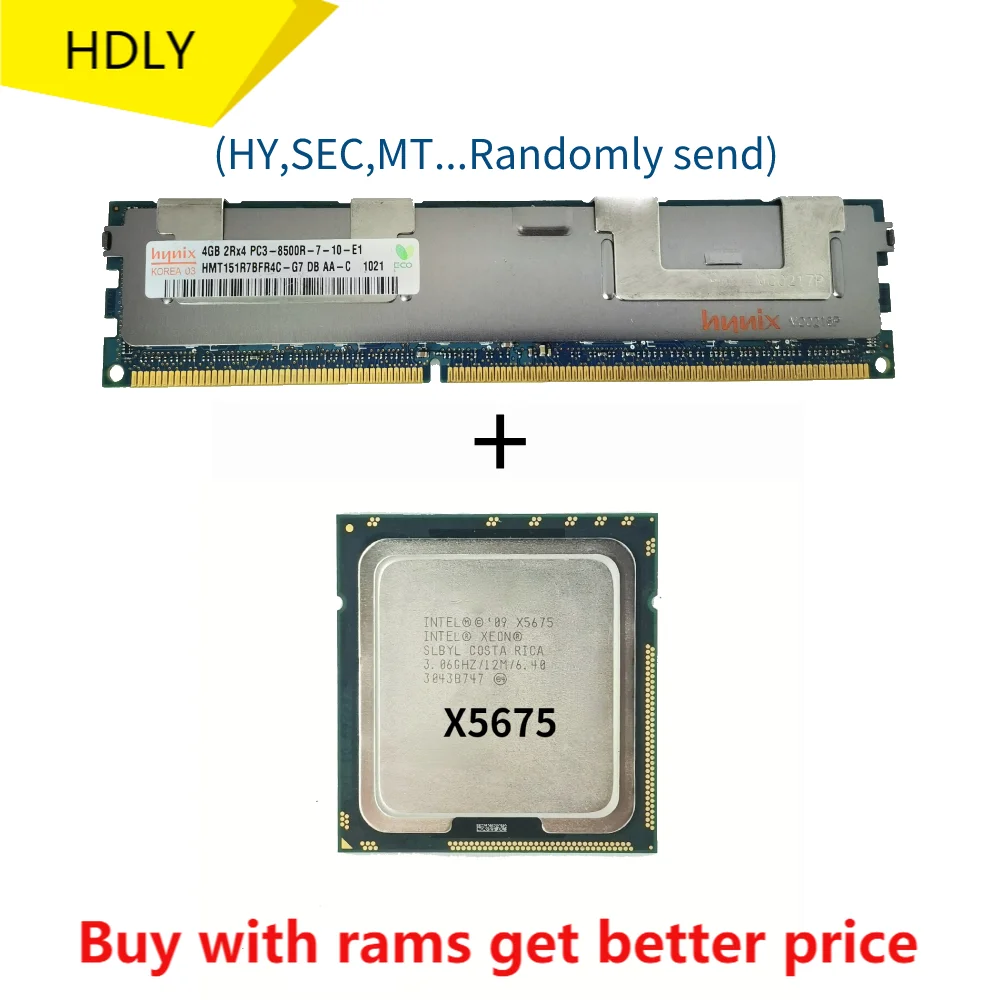 Серверная оперативная память DDR3 4G с радиатором 1066 МГц X5675 3 06 ГГц 12 Мб кэш-памяти