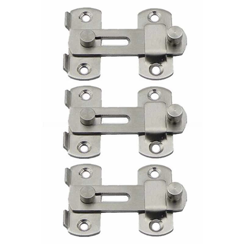 

3X 20X50x70mm Stainless Steel Home Safety Gate Door Bolt Latch Slide Lock Hardware