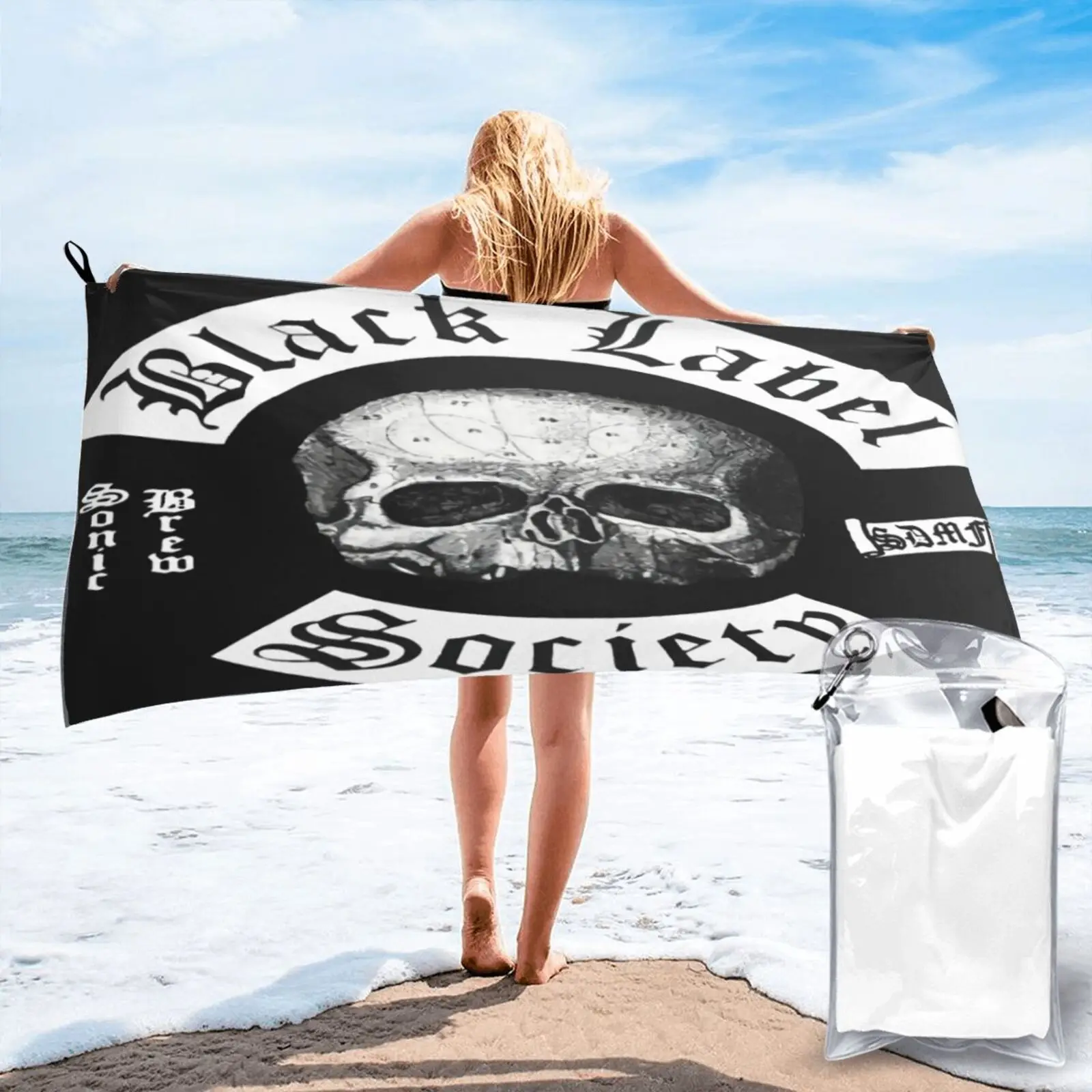 

4889 Label Society Band Beach Towel Beach Cover Up Sauna Beach Blanket Face Towel Luxury Beach Towel Bathroom Accessories Sets